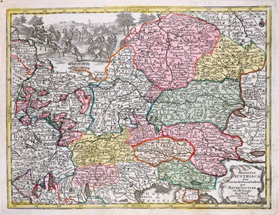 Karte des österreichischen Reiches, ca. 1750 von Georg Matthäus Seutter